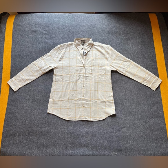 NWT Grey Eddie Bauer Boyfriend Flannel Shirt - Picture 3 of 9